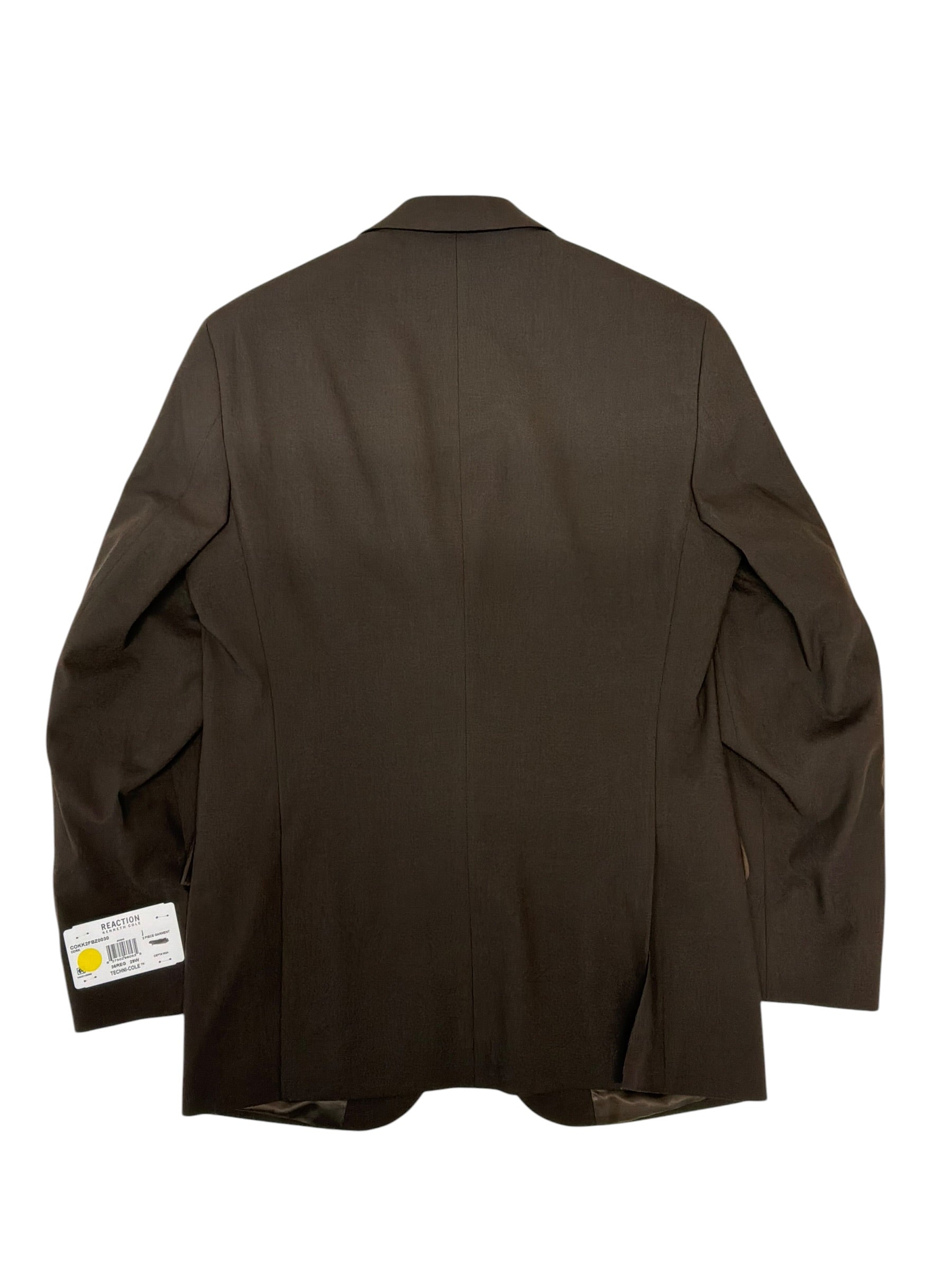 Kenneth Cole Mens Slim fit Suit Jacket Blazer 36 R Brown Solid