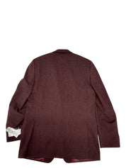 Perry Ellis Mens Modern fit Suit Jacket Blazer 42 S Burgundy Red Solid