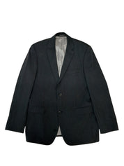 Hugo Boss Mens Slim fit Wool Suit Jacket Blazer 42 L Charcoal Grey Striped