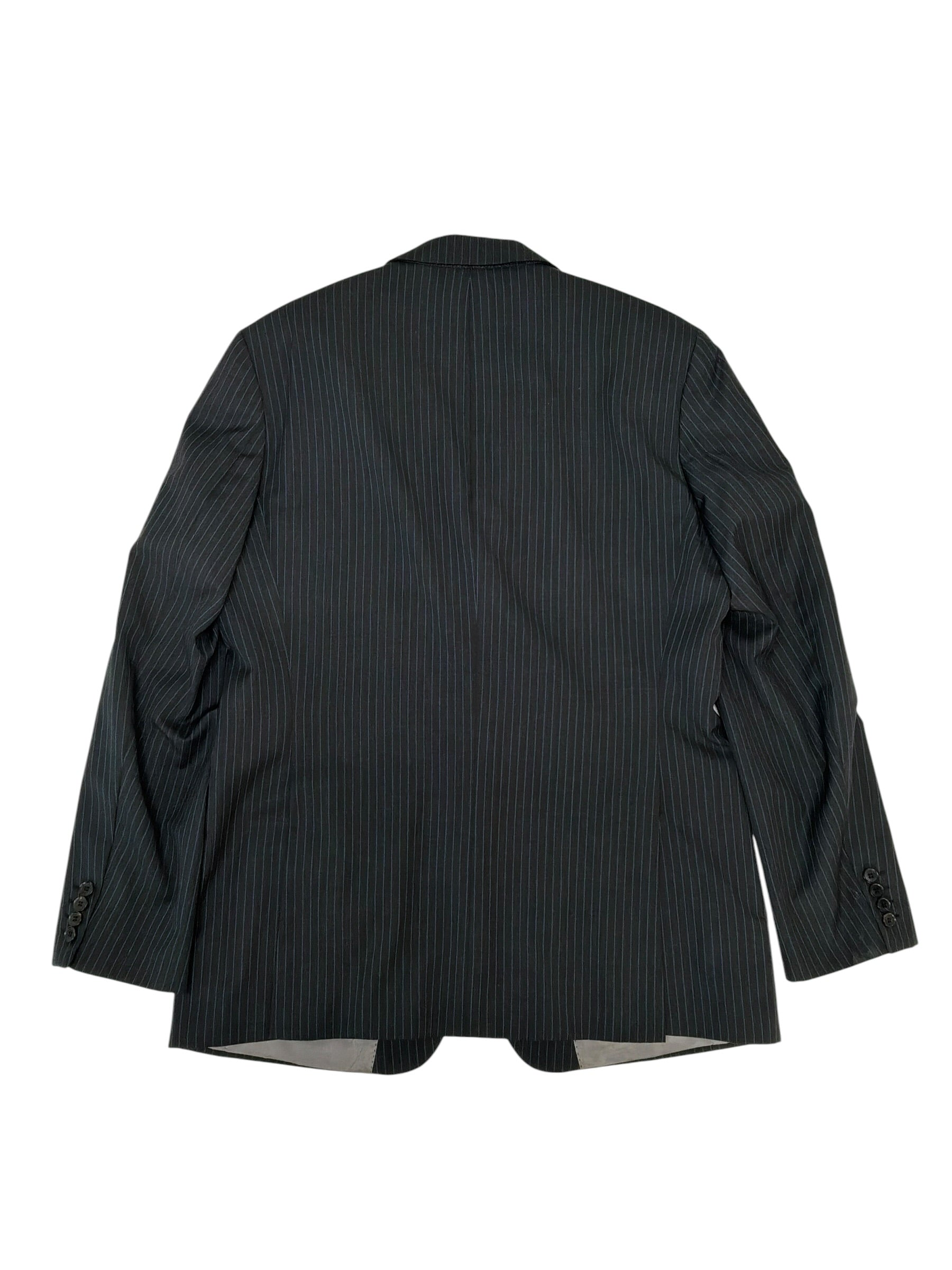Hugo Boss Mens Slim fit Wool Suit Jacket Blazer 42 L Charcoal Grey Striped