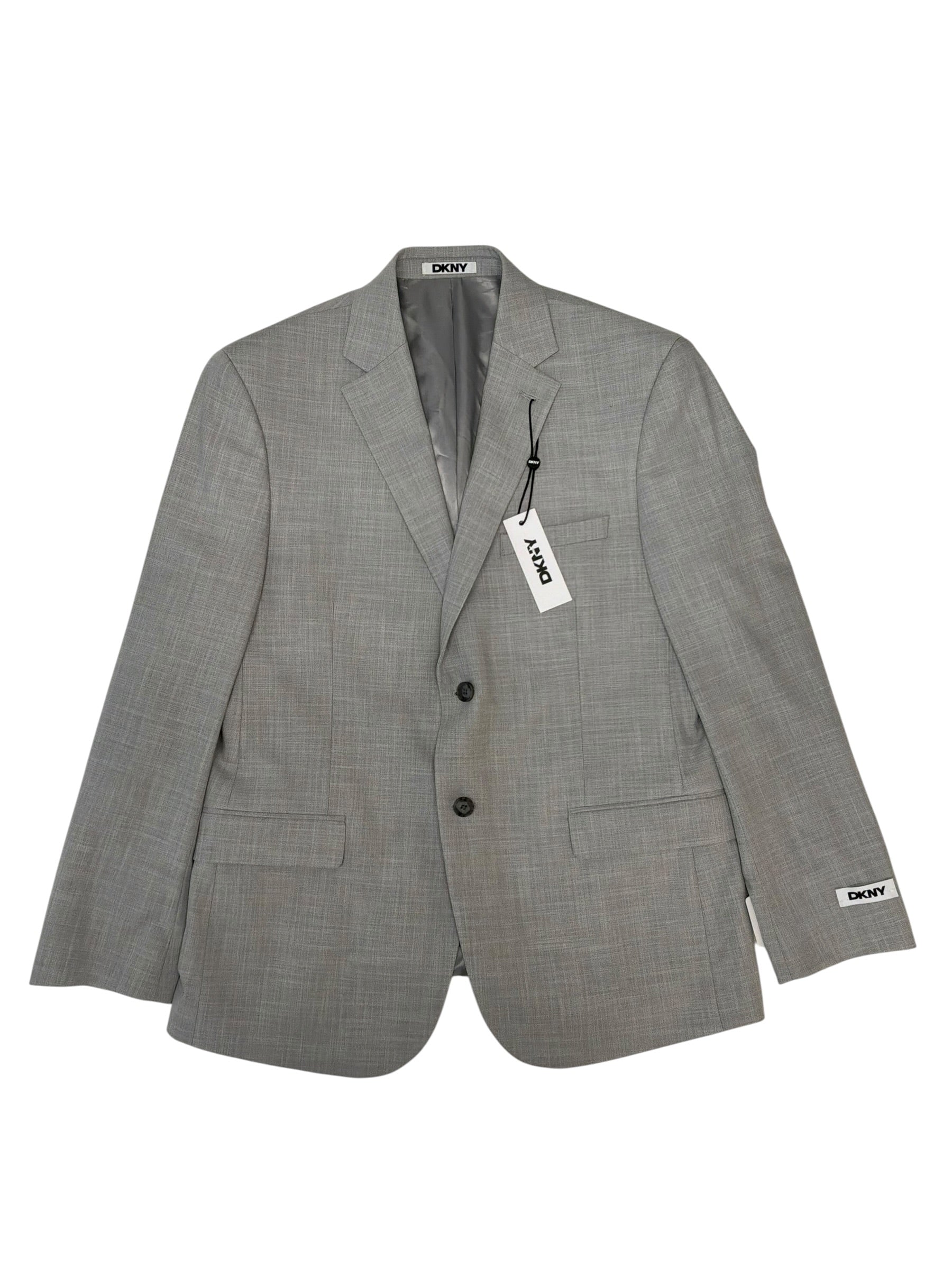 Dkny Mens Modern fit Suit Jacket Blazer 42 S Light Grey Solid
