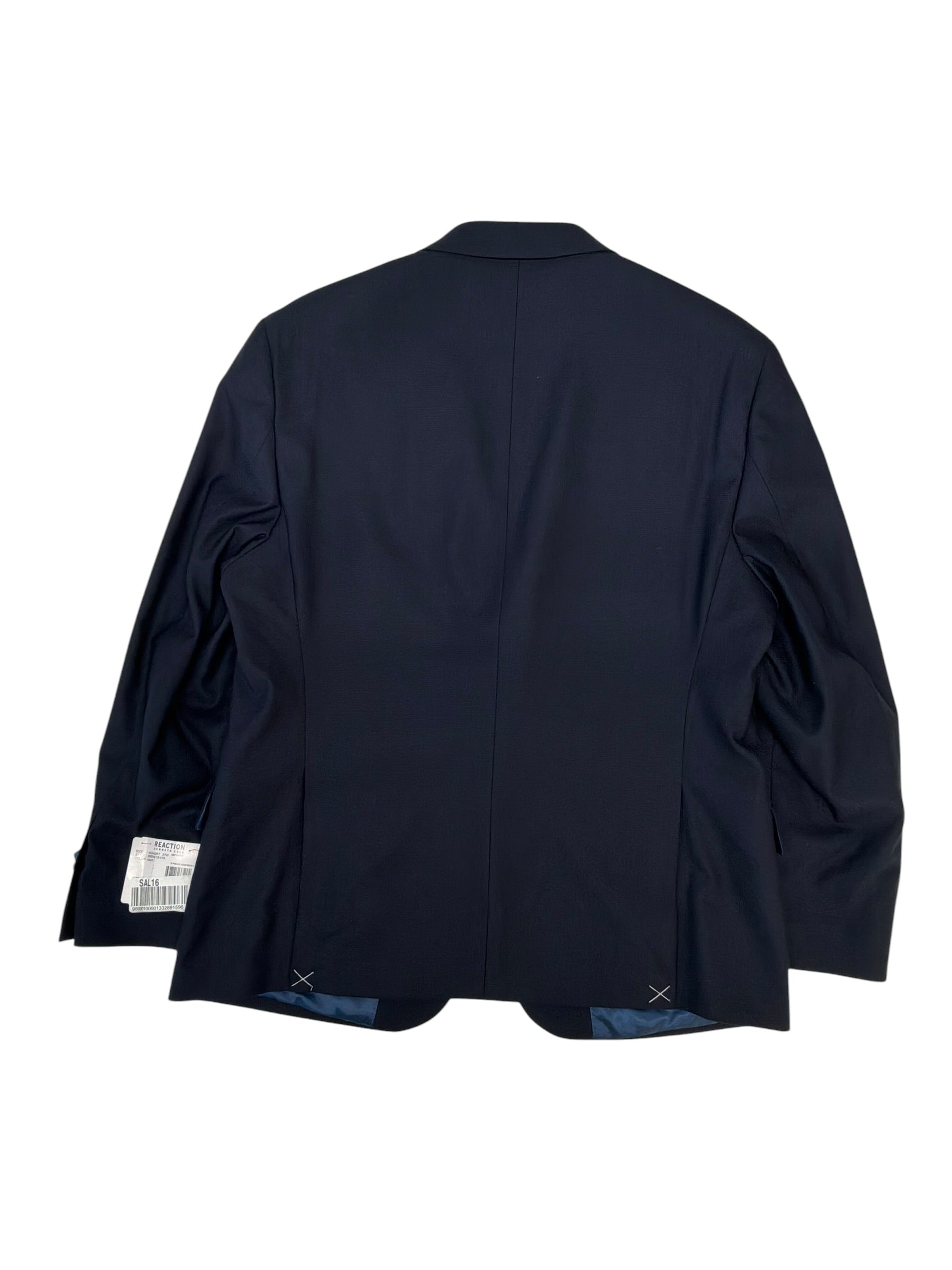 Kenneth Cole Mens Slim fit Suit Jacket Blazer 44 S Navy Blue Solid
