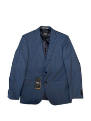 Hugo Boss Mens Slim fit Wool Suit Jacket Blazer 40 S Blue Solid