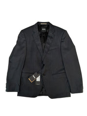 Hugo Boss Mens Slim fit Wool Suit Jacket Blazer 40 S Dark Grey Solid