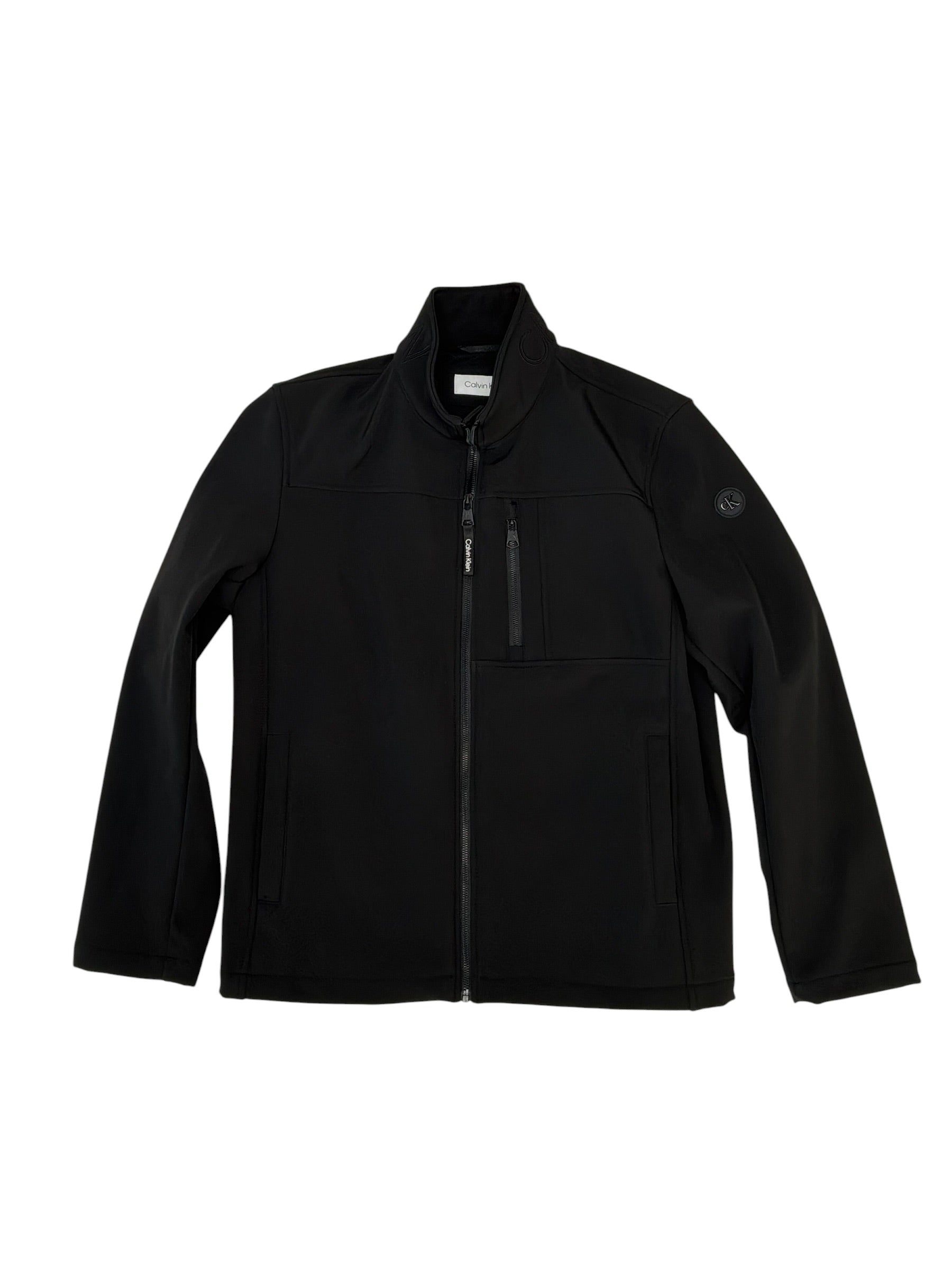 Calvin Klein Mens Regular fit Softshell Jacket Coat Medium Black Solid