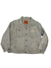 Levis Mens Regular fit Cotton Trucker Jacket Coat XL Light Grey Solid