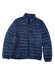 Club Room Mens  fit Puffer Jacket Coat Medium Navy Blue Solid