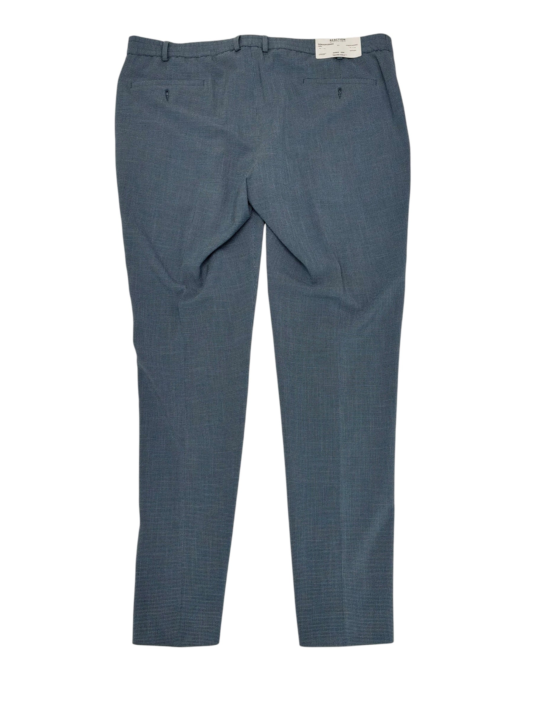Kenneth Cole Mens Slim fit Dress Pants 40 / 32 Blue Check