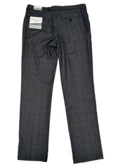 Perry Ellis Mens Slim fit Dress Pants 36 / 34 Charcoal Grey Plaid