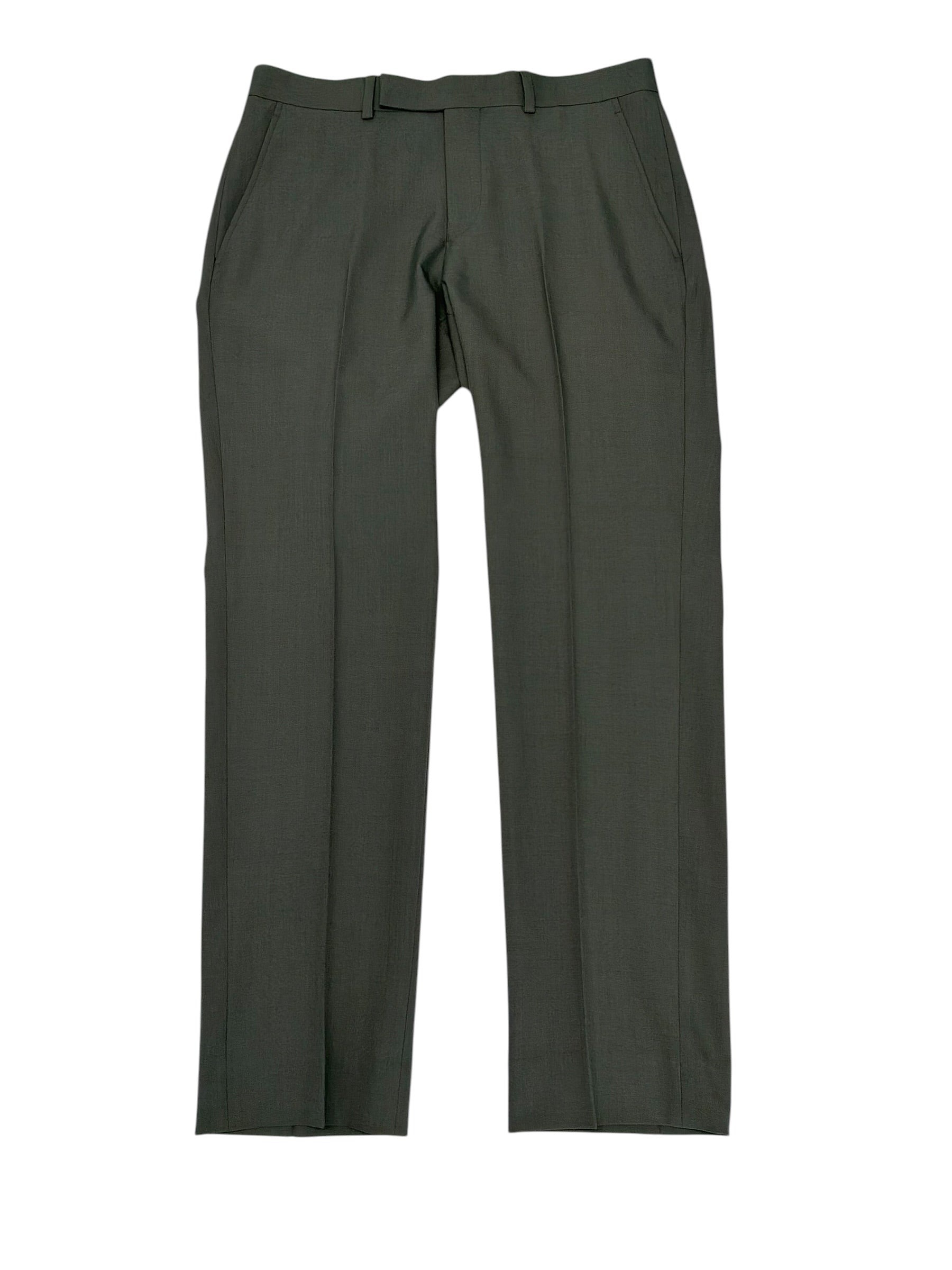 Kenneth Cole Mens Slim fit Dress Pants 31 / 32 Light Green Solid