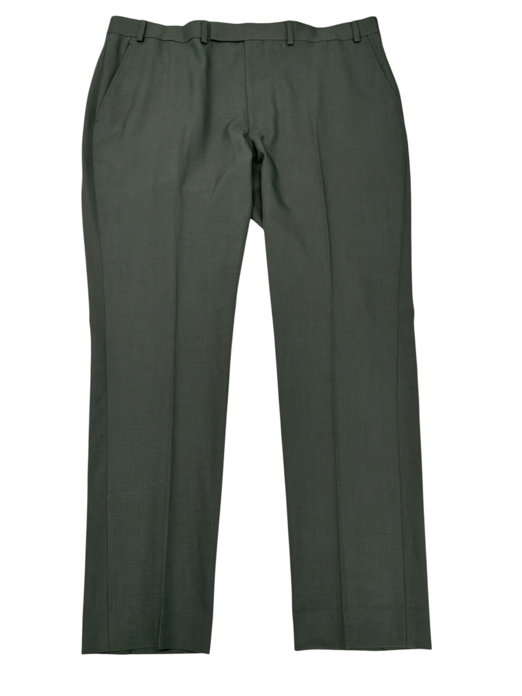 Kenneth Cole Mens Slim fit Dress Pants 40 / 32 Light Green Solid