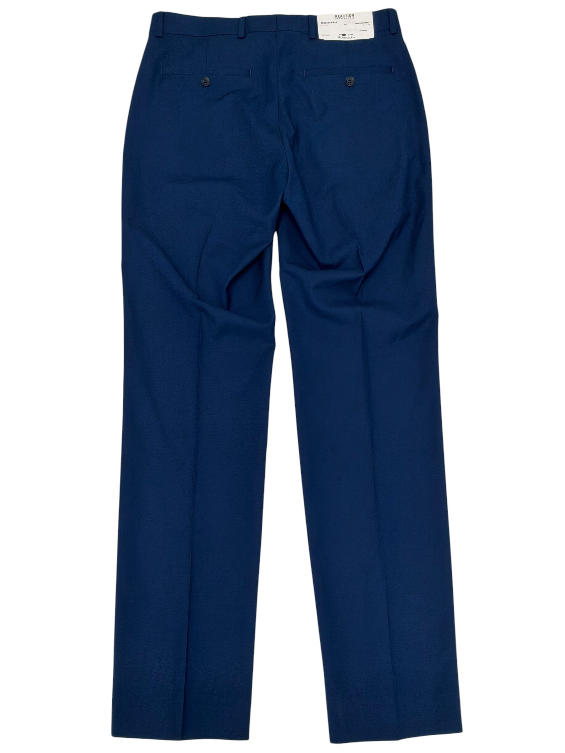 Kenneth Cole Mens Slim fit Dress Pants 31 / 32 Blue Solid