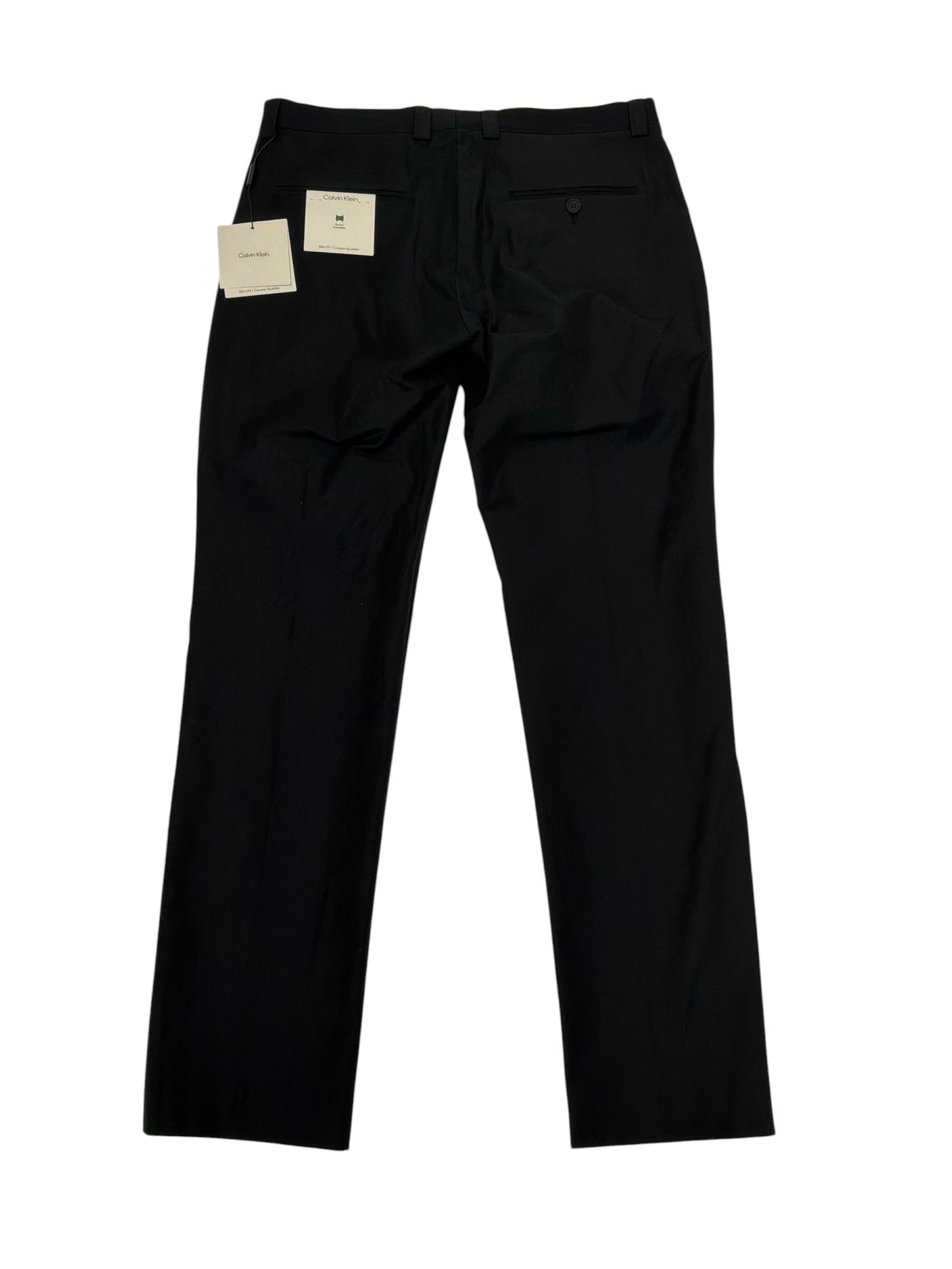 Calvin Klein Mens Slim fit Cotton Dress Pants 32 / 30 Black Solid – Bristol Apparel Co