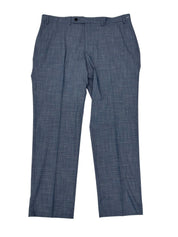Perry Ellis Mens Slim fit Dress Pants 37 / 30 Blue Plaid