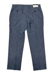 Perry Ellis Mens Slim fit Dress Pants 37 / 30 Blue Plaid