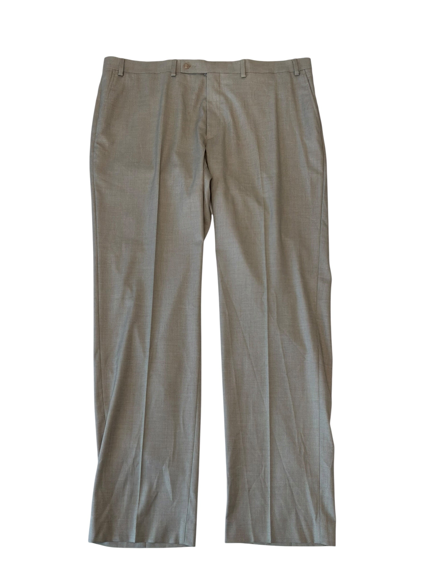 Perry Ellis Mens Slim fit Dress Pants 39 / 30 Light Tan Solid