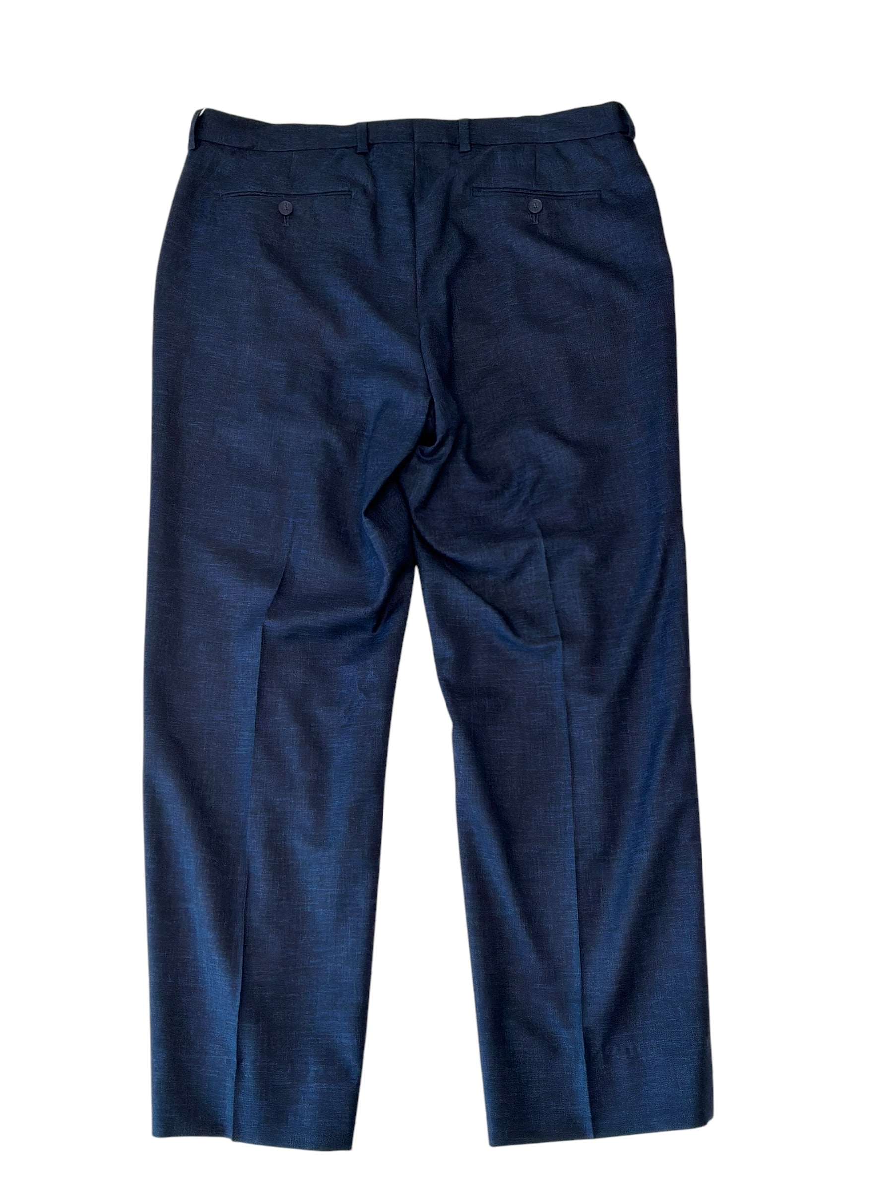 Vince Mens Slim fit Wool Dress Pants 34 / 30 Navy Blue Plaid