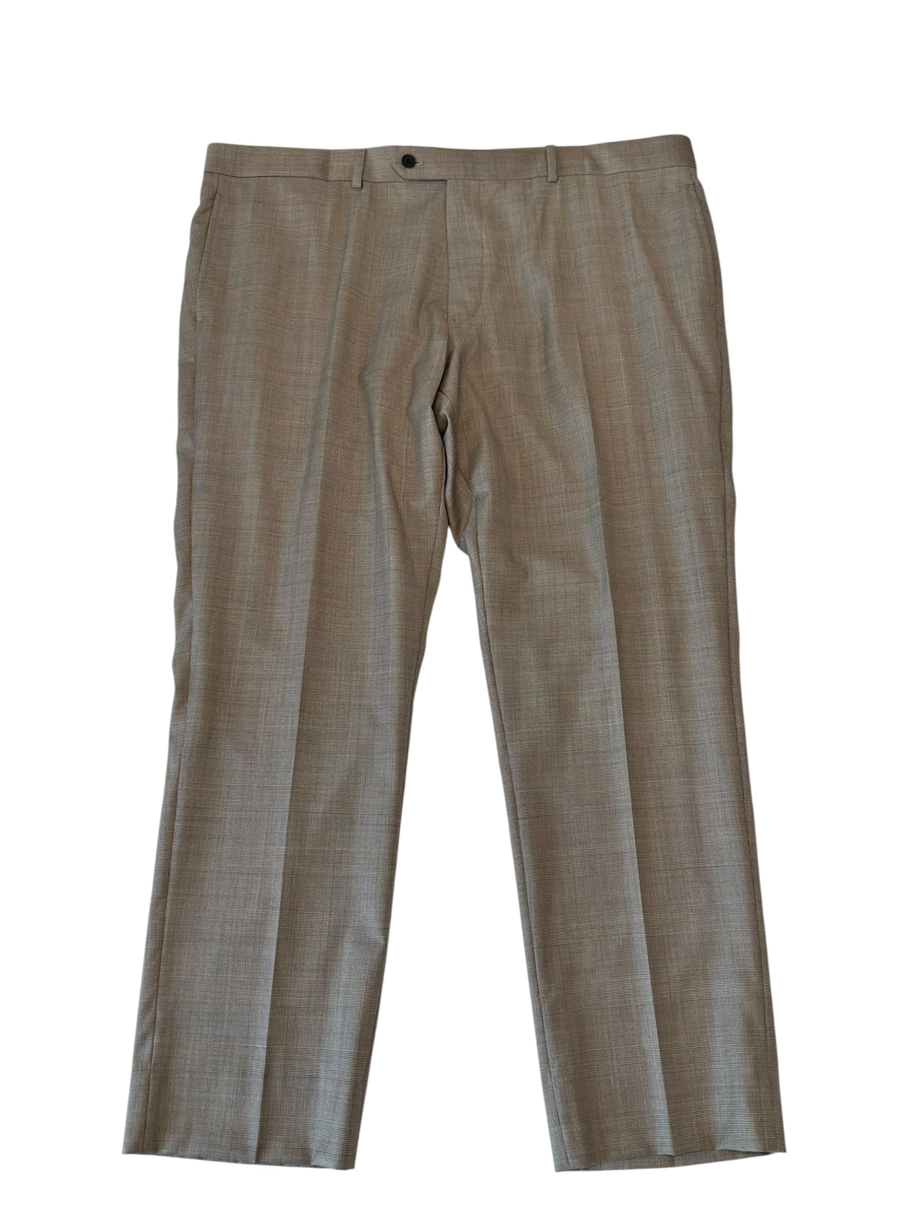 Brooks Brothers Mens Classic fit Wool Dress Pants 42 / 30 Tan Plaid