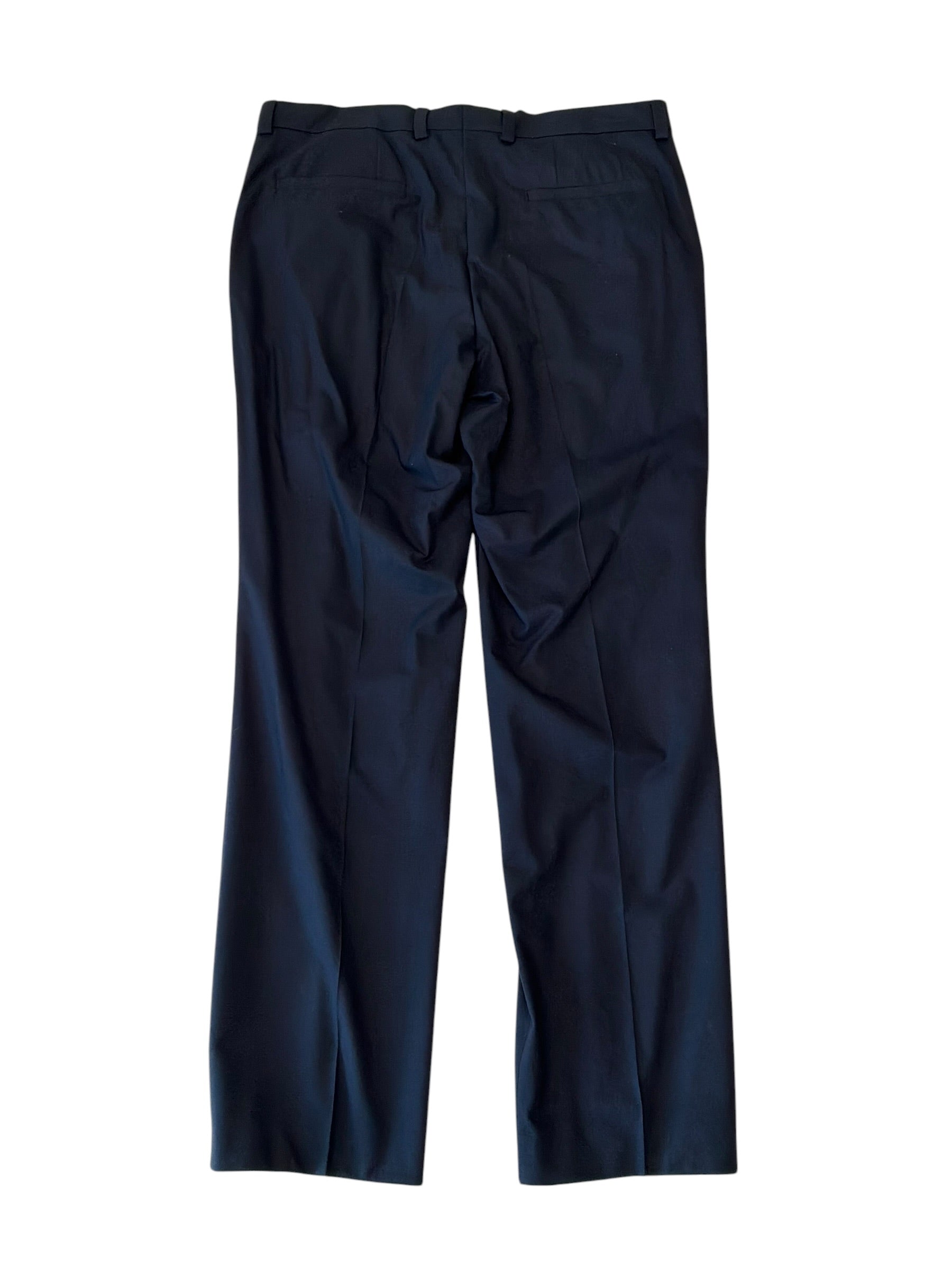 Hugo Boss Mens Slim fit Wool Dress Pants 36 / 32 Navy Blue Solid