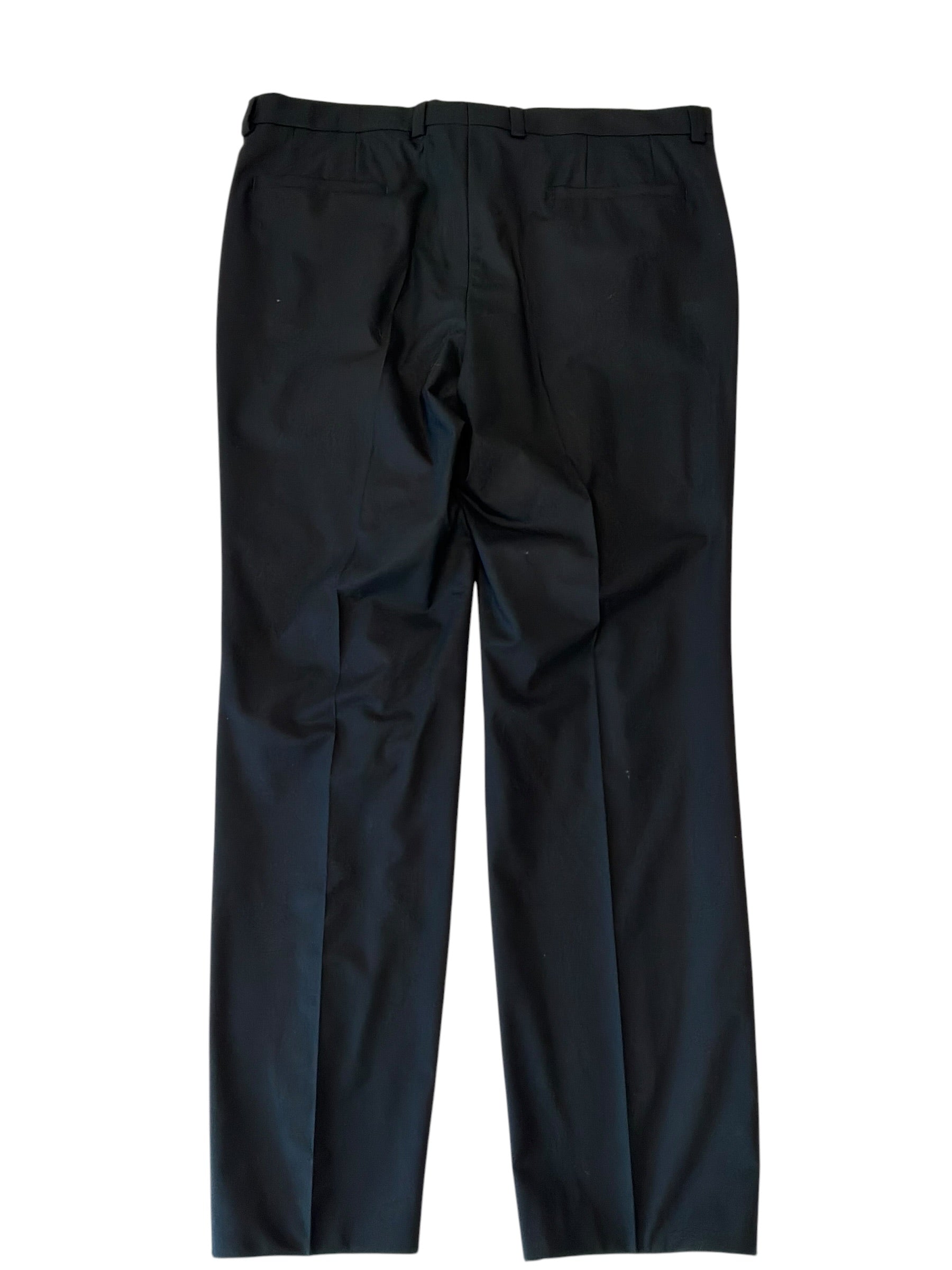 Hugo Boss Mens Slim fit Wool Dress Pants 40 / 32 Black Solid