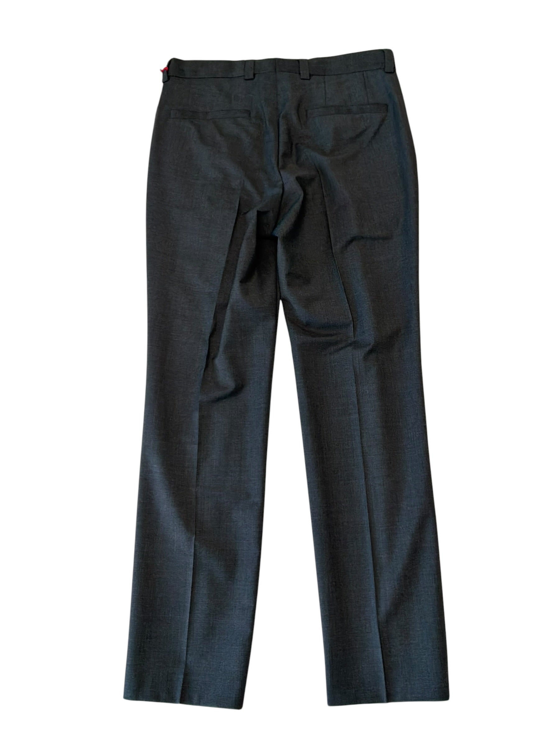Hugo Boss Mens Slim fit Wool Dress Pants 30 / 32 Dark Grey Solid