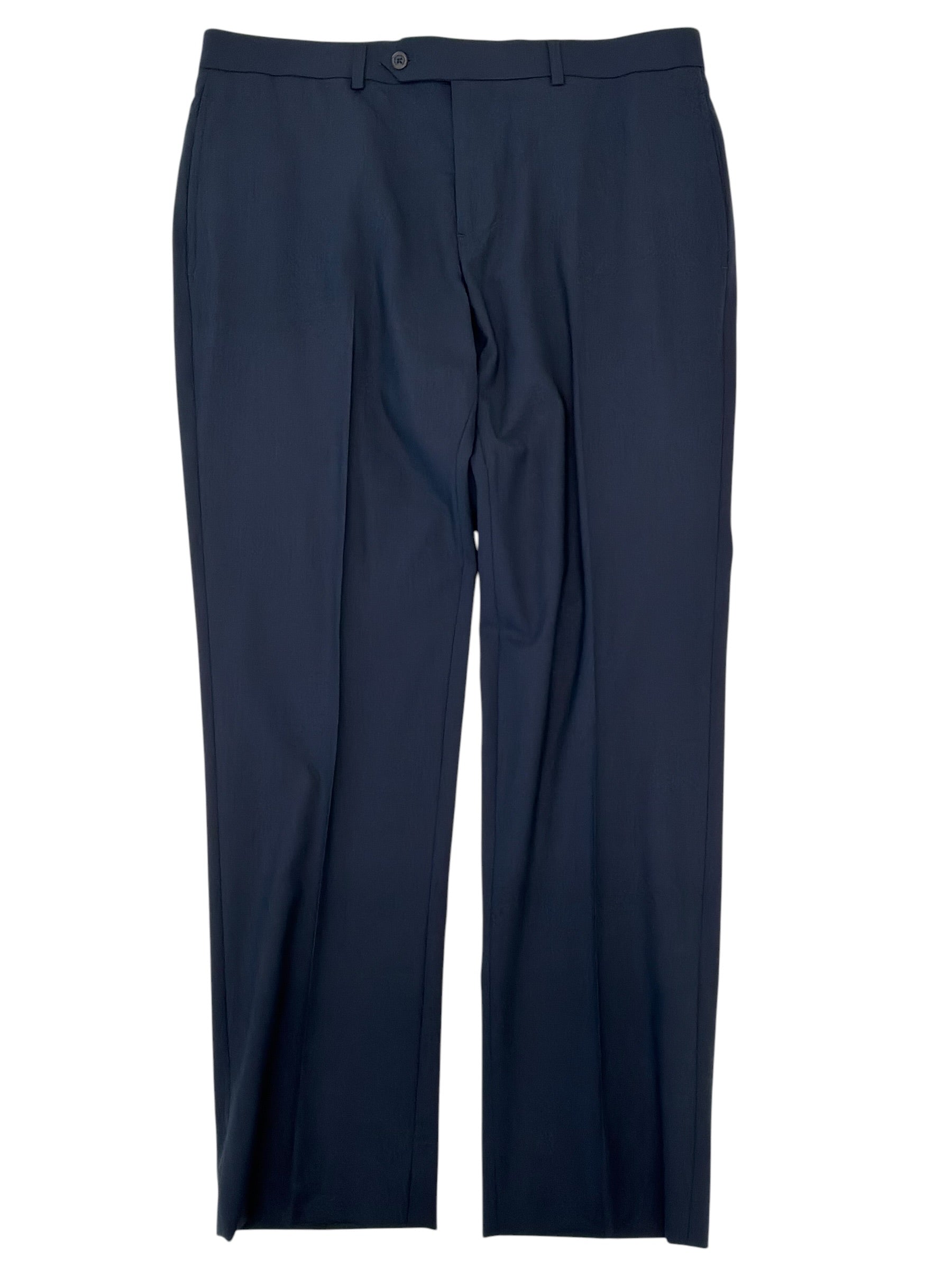 Brooks Brothers Mens Classic fit Wool Dress Pants 34 / 30 Navy Blue Solid
