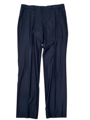 Hugo Boss Mens Slim fit Wool Dress Pants 36 / 32 Navy Blue Solid