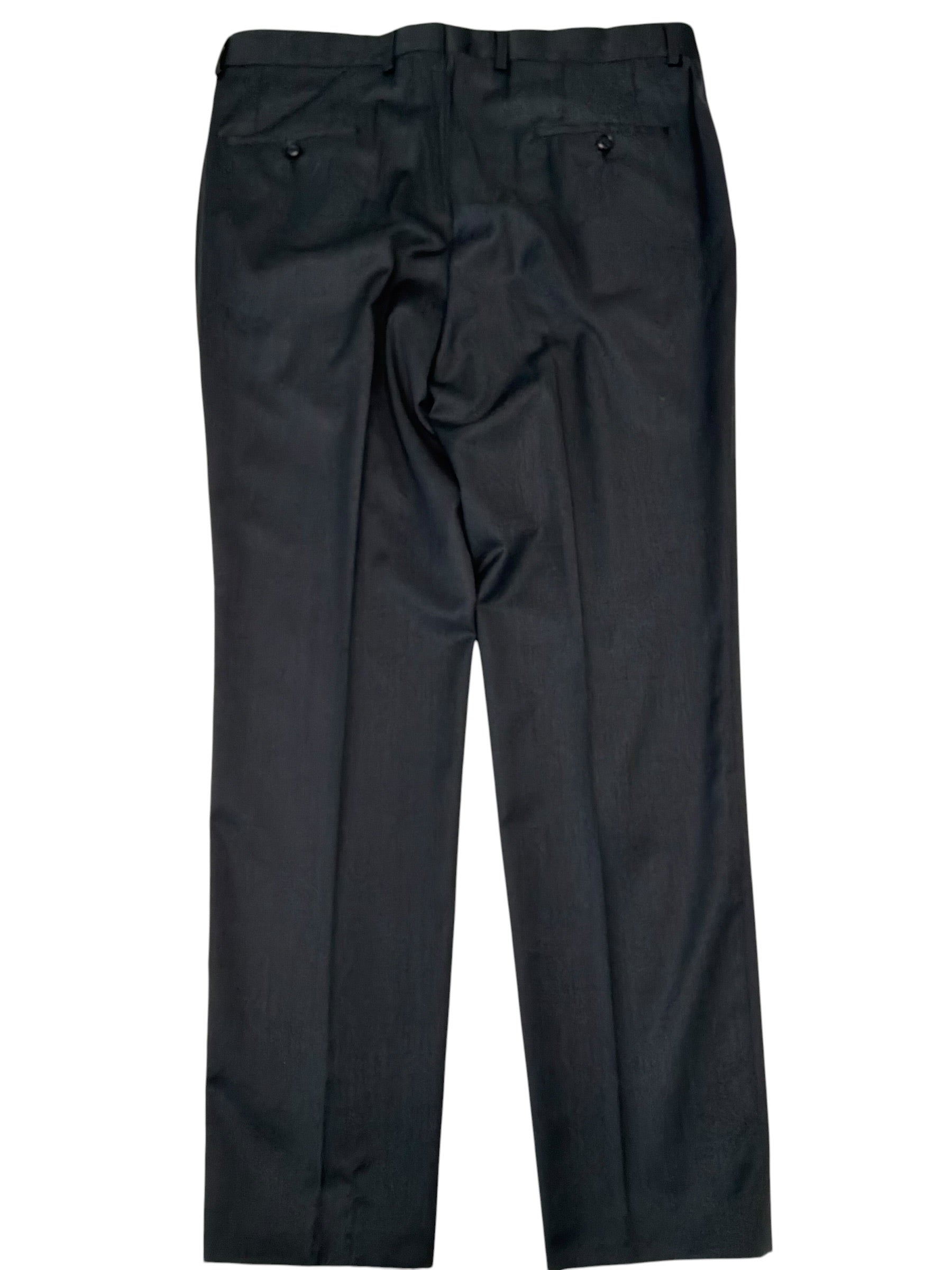 Hugo Boss Mens Slim fit Wool Dress Pants 36 / 32 Dark Grey Solid