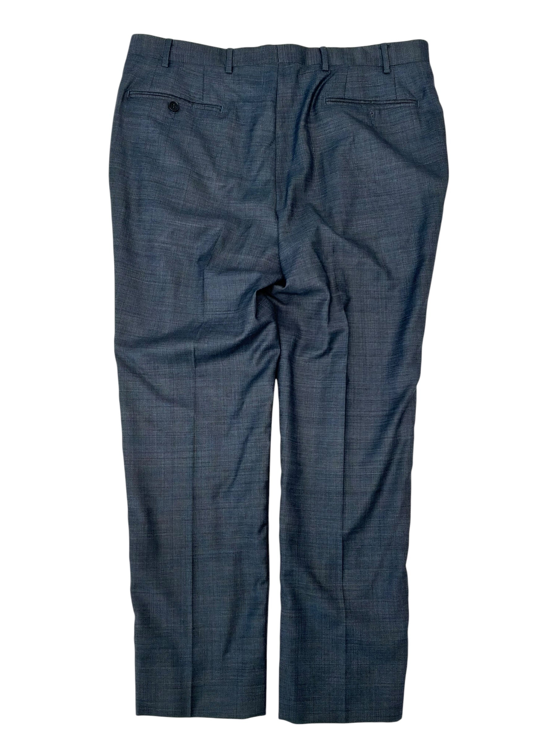 Canali Mens Regular fit Wool Dress Pants 34 / 29 Blue Solid