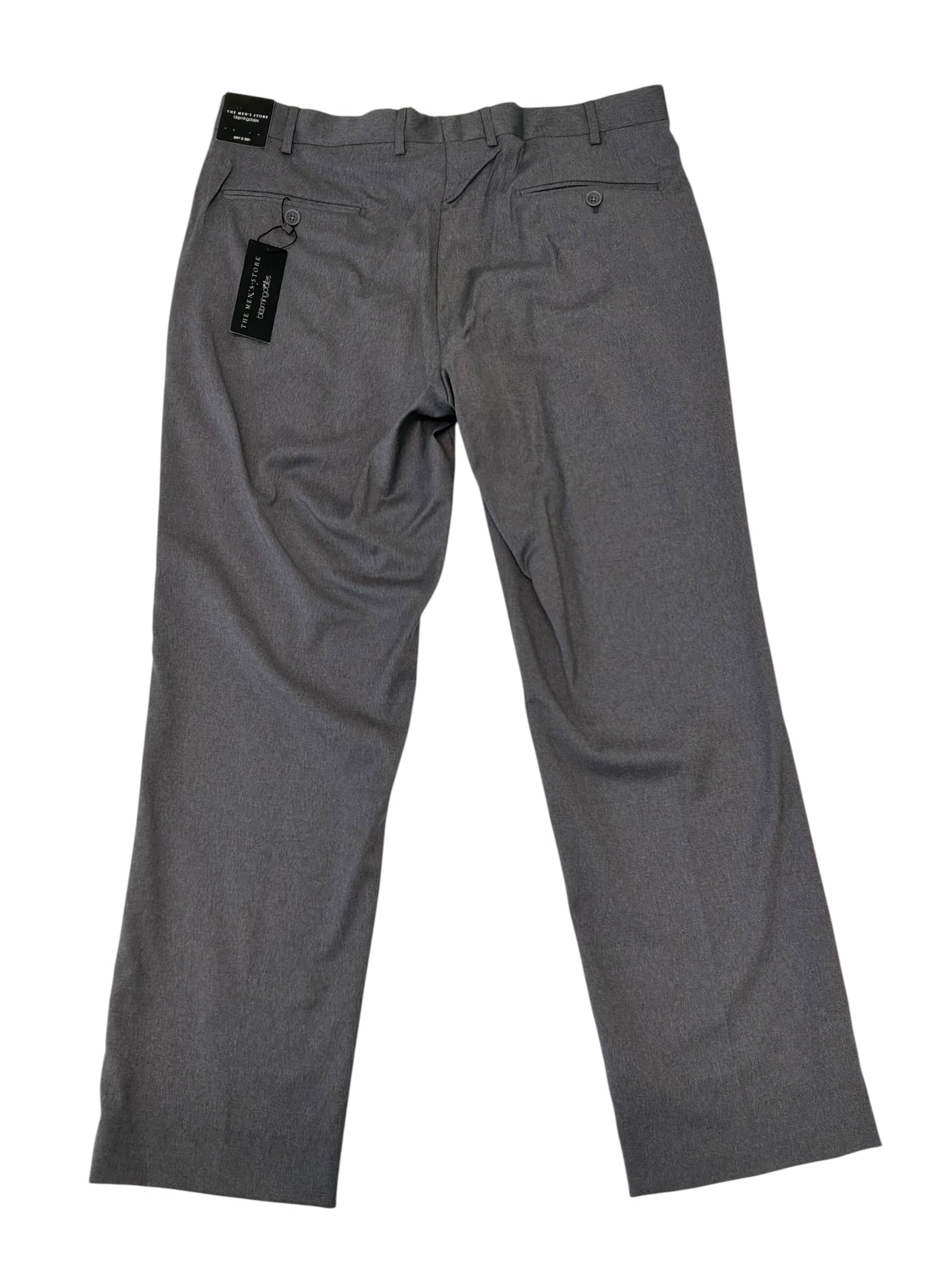 The Men's Store Mens Regular fit Wool Dress Pants 36 / 30 Grey Solid