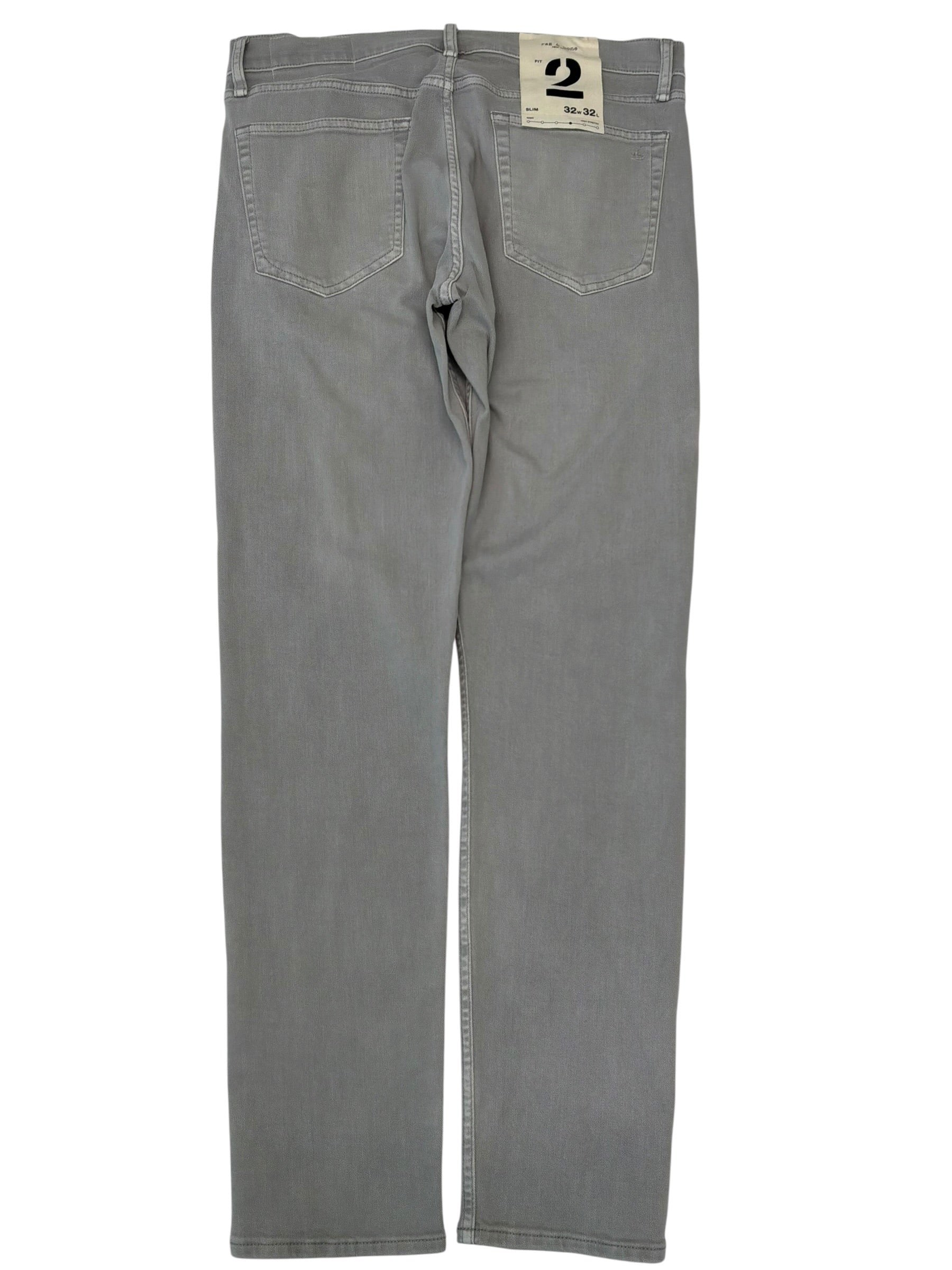 Rag & Bone Mens Slim fit Cotton Jeans 32 / 32 Light Grey Solid