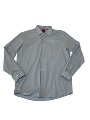 Hugo Boss Mens Slim fit Dress Shirt Shirt XL / 17 Blue Solid