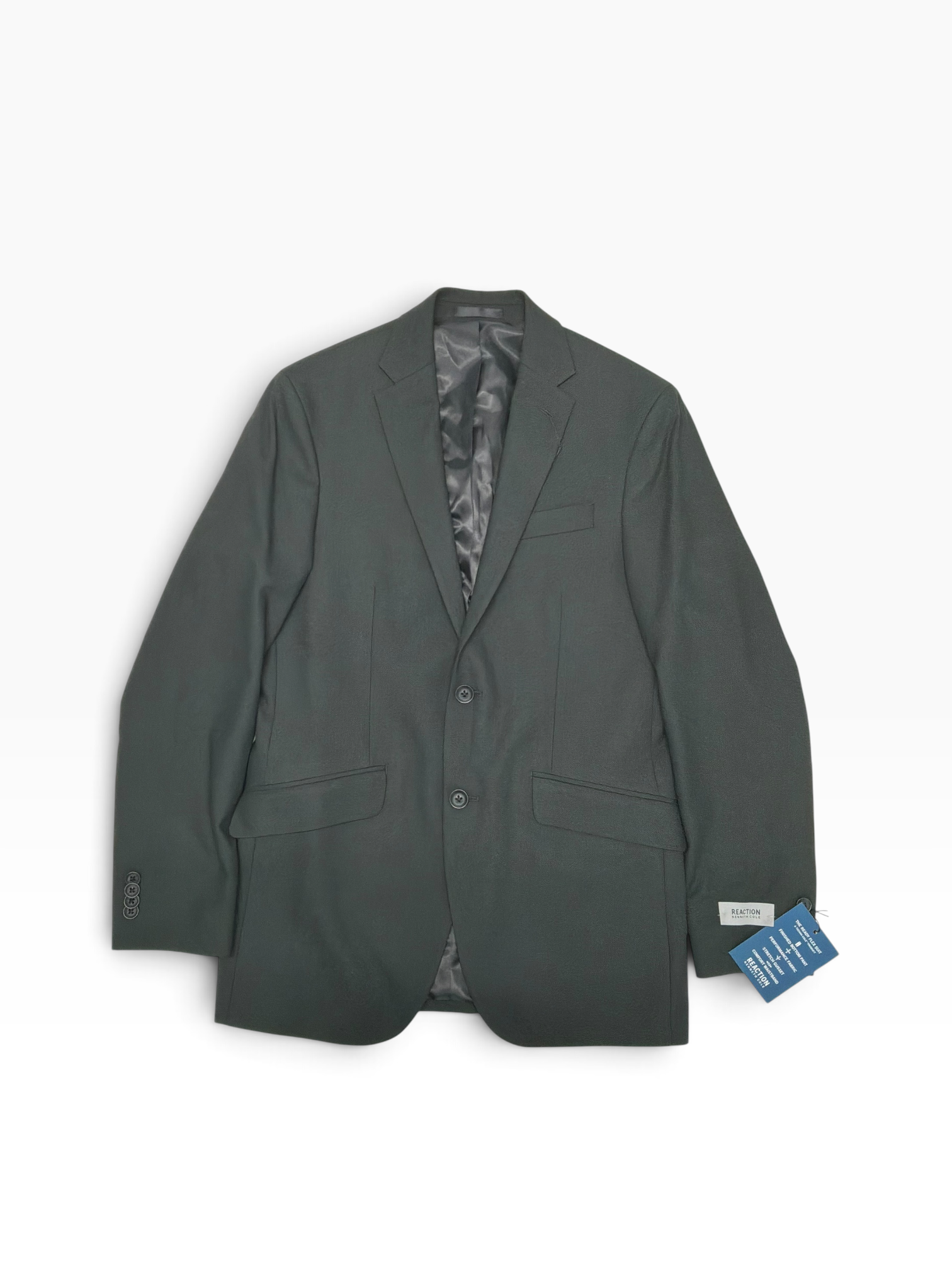 Kenneth Cole Mens Slim fit Suit Jacket Blazer 36 R Dark Green Solid