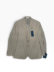 Kenneth Cole Mens Slim fit Linen Suit Jacket Blazer 42 S Tan Solid