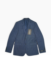 Nick Graham Mens Slim fit Suit Jacket Blazer 38 R Blue Plaid