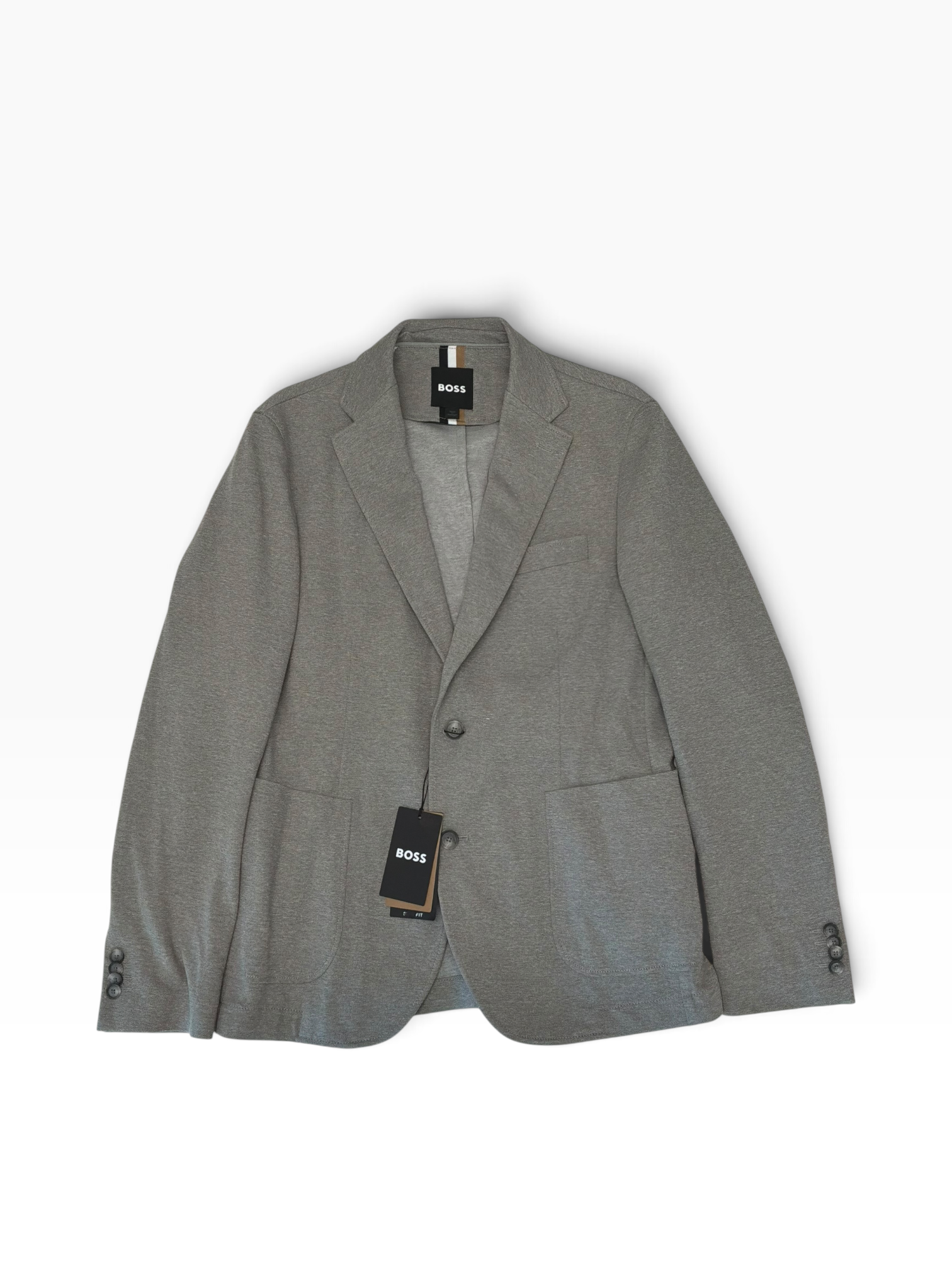 Hugo Boss Mens Slim fit Cotton Sport Coat Blazer 42 R Grey Solid