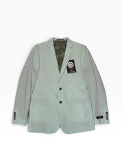 Nick Graham Mens Slim fit Suit Jacket Blazer 42 L Light Green Solid
