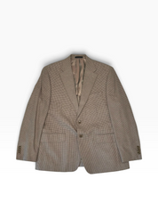 Michael Kors Mens Regular fit Linen Sport Coat Blazer 42 S Tan Check