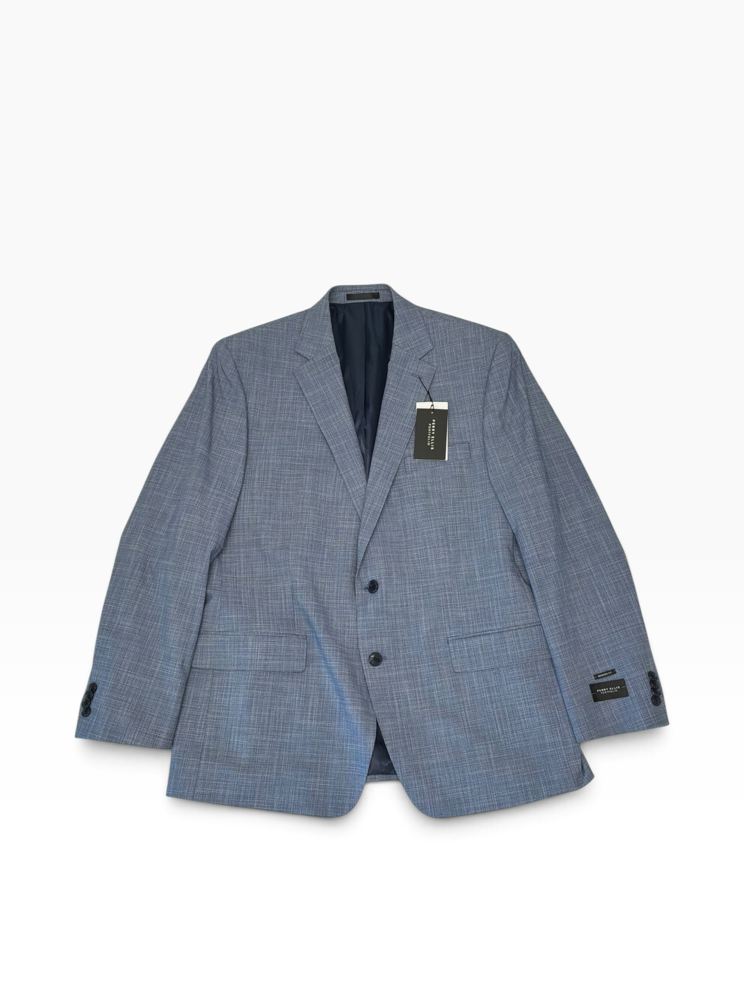 Perry Ellis Portfolio Mens Modern fit Suit Jacket Blazer 44 R Light Blue