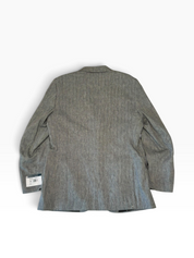 Nautica Mens Modern fit Cotton Sport Coat Blazer 44 L Grey Herringbone