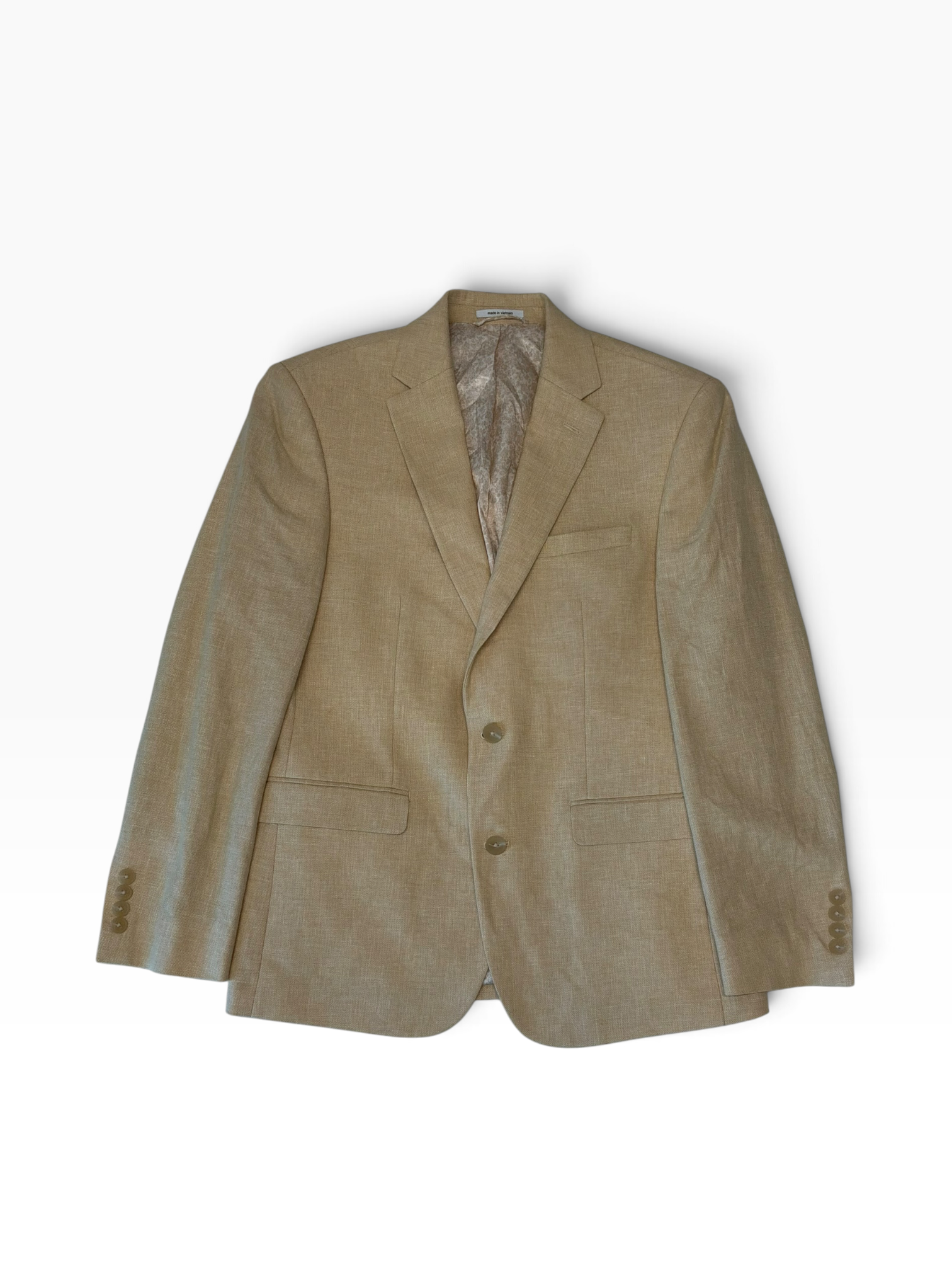 Bar Iii Mens Slim fit Linen Suit Jacket Blazer 38 S Yellow Solid