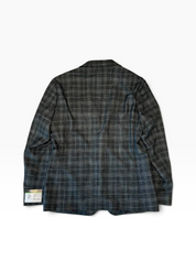 Tom Baine Mens Slim fit Sport Coat Blazer 44 R Grey Plaid
