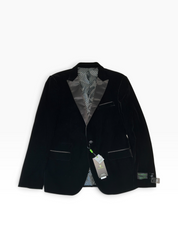 Tom Baine Mens Slim fit Velvet Dinner Jacket Blazer 42 R Black Solid