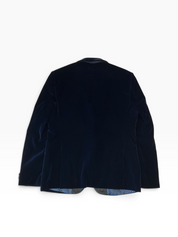 Tom Baine Mens Slim fit Velvet Dinner Jacket Blazer 44 R Navy Solid