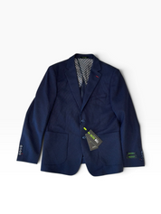 Tom Baine Mens Slim fit Sport Coat Blazer Large Navy Solid