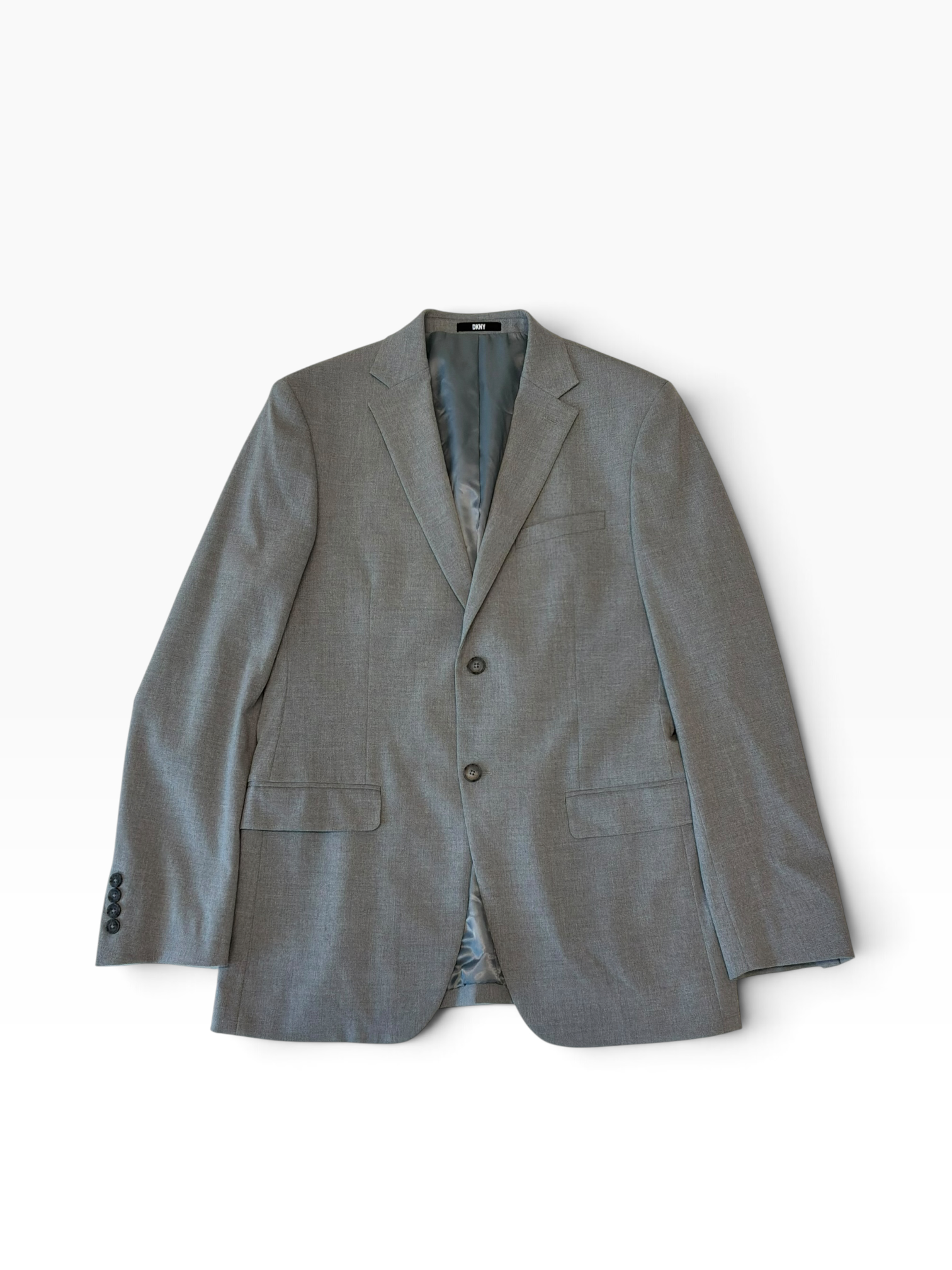 Dkny Mens Modern fit Suit Jacket Blazer 40 R Light Grey Solid