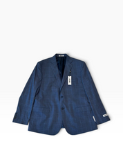 Dkny Mens Slim fit Suit Jacket Blazer 48 R Blue Plaid