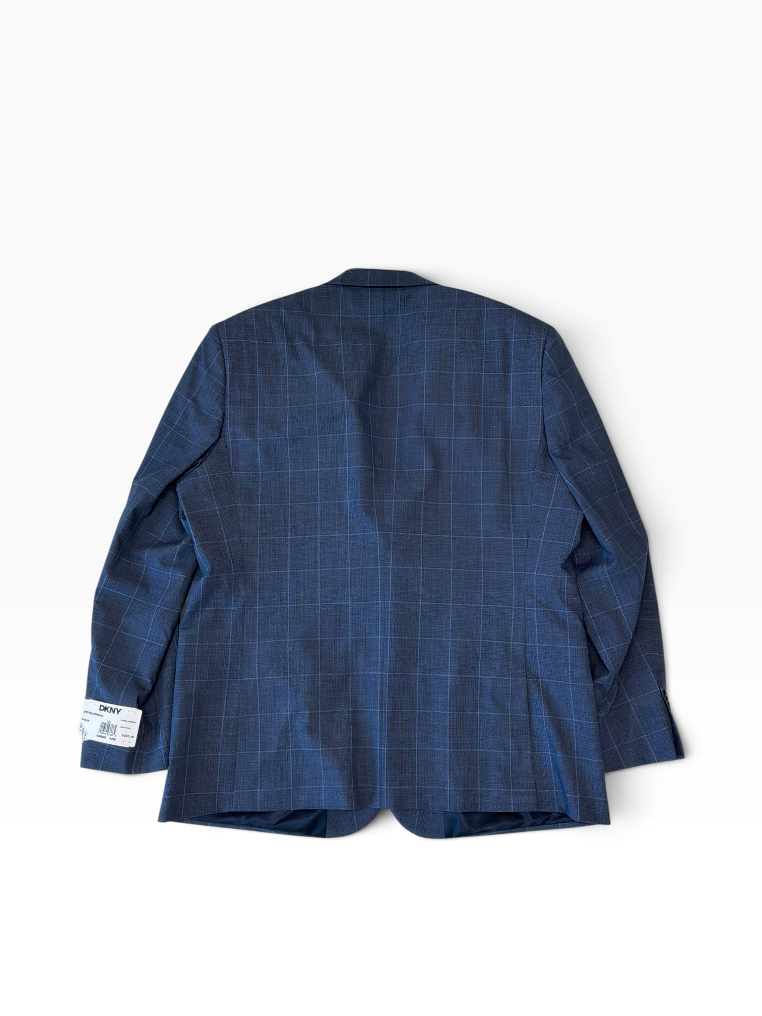 Dkny Mens Slim fit Suit Jacket Blazer 48 R Blue Plaid
