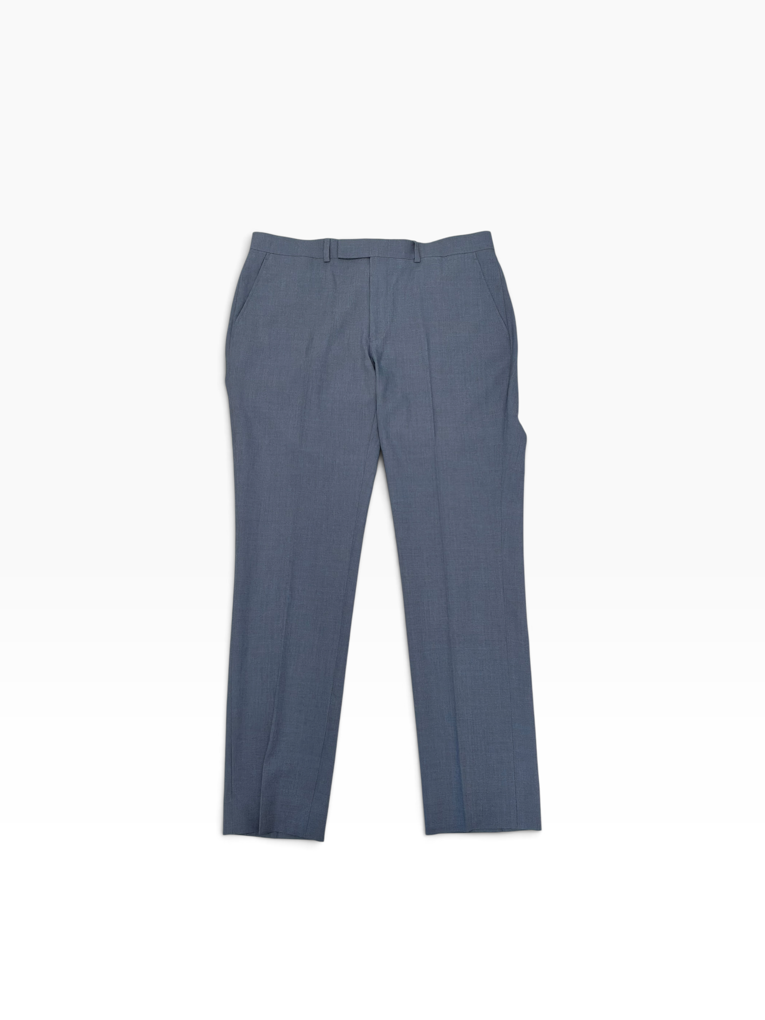 Kenneth Cole Mens Slim fit Dress Pants 37 / 32 Blue Solid