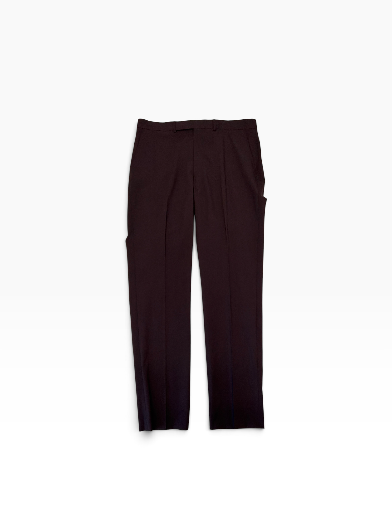 Kenneth Cole Mens Slim fit Dress Pants 35 / 32 Burgundy Red Solid